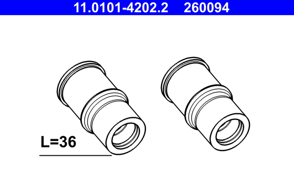 ATE 11.0101-4202.2 Führungshülsensatz, Bremssattel