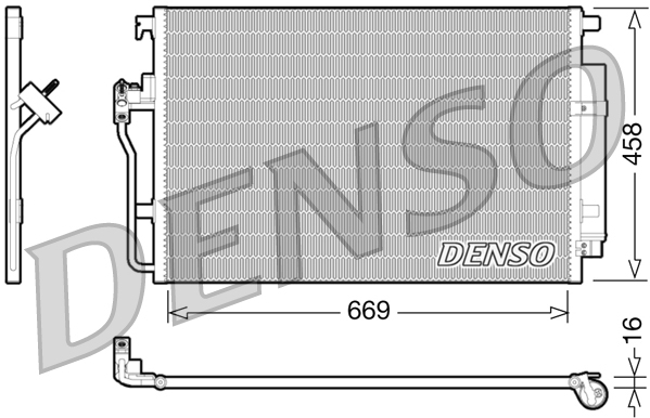 DENSO DCN17056 Kondensator, Klimaanlage