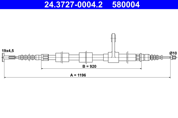 ATE 24.3727-0004.2 Seilzug, Feststellbremse