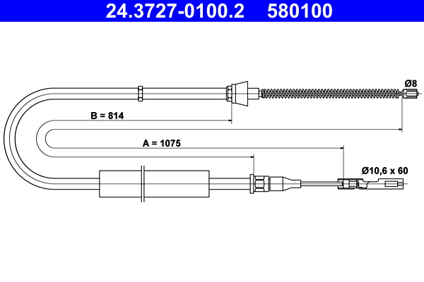 ATE 24.3727-0100.2 Seilzug, Feststellbremse