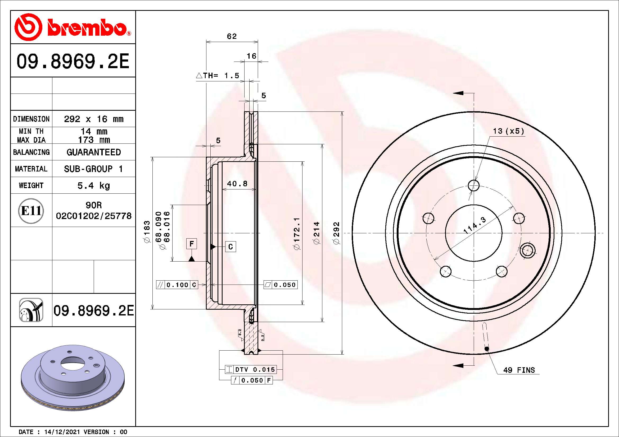 BREMBO KT 08 020 Bremsensatz, Scheibenbremse BEYOND LINE - EV