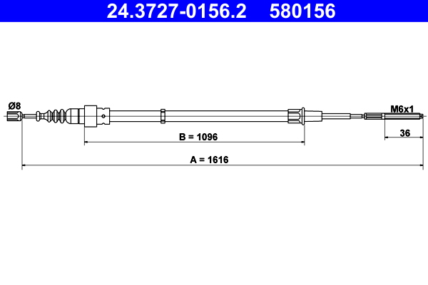 ATE 24.3727-0156.2 Seilzug, Feststellbremse