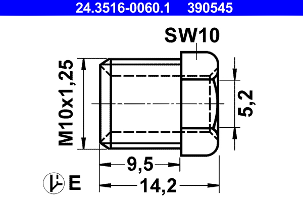 ATE 24.3516-0060.1 Überwurfschraube