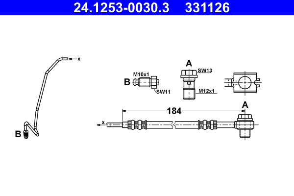 ATE 24.1253-0030.3 Bremsschlauch