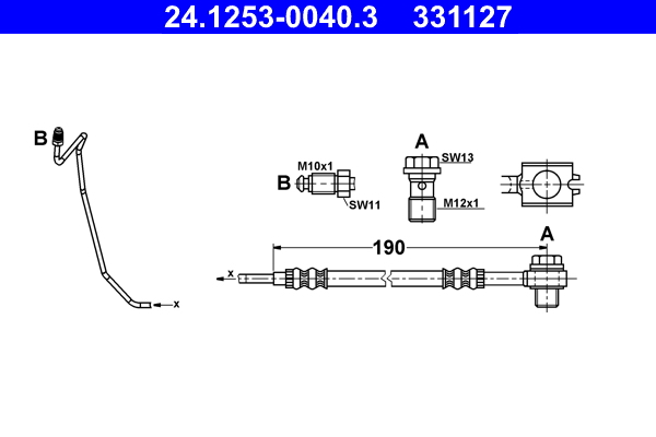 ATE 24.1253-0040.3 Bremsschlauch