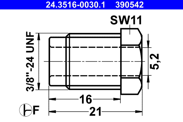ATE 24.3516-0030.1 Überwurfschraube