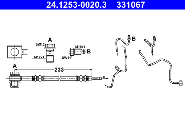 ATE 24.1253-0020.3 Bremsschlauch