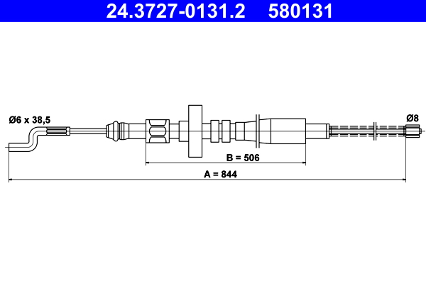 ATE 24.3727-0131.2 Seilzug, Feststellbremse