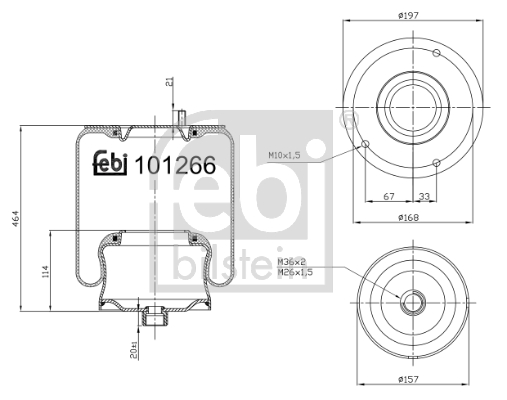 FEBI BILSTEIN 101266 Federbalg, Luftfederung