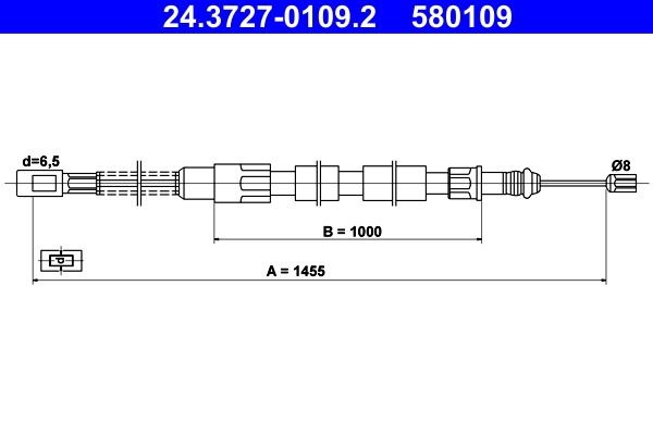 ATE 24.3727-0109.2 Seilzug, Feststellbremse