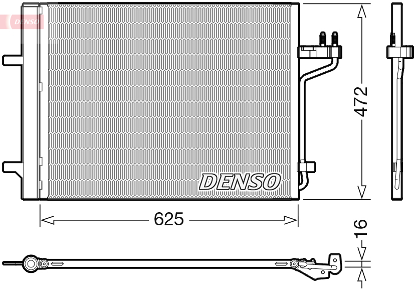 DENSO DCN10047 Kondensator, Klimaanlage
