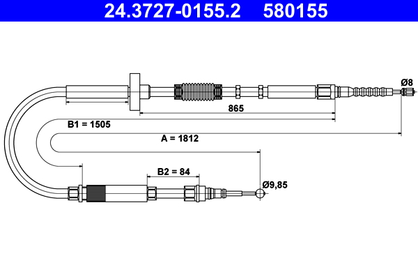 ATE 24.3727-0155.2 Seilzug, Feststellbremse