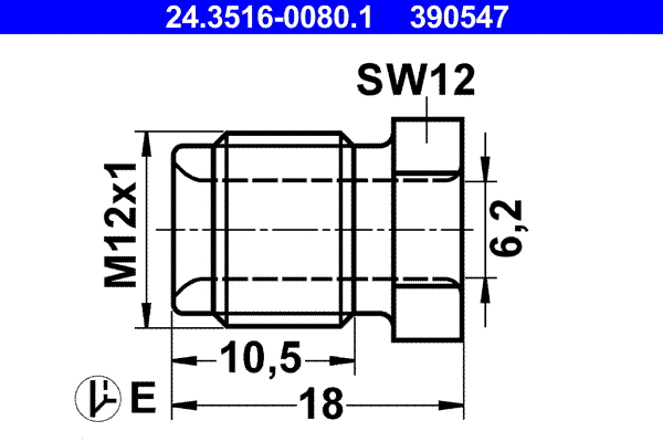 ATE 24.3516-0080.1 Überwurfschraube
