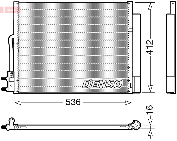 DENSO DCN20043 Kondensator, Klimaanlage