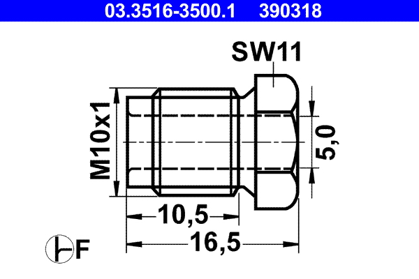 ATE 03.3516-3500.1 Überwurfschraube