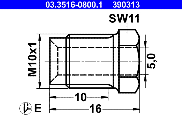 ATE 03.3516-0800.1 Überwurfschraube