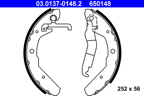 ATE 03.0137-0148.2 Bremsbackensatz