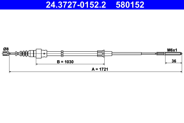 ATE 24.3727-0152.2 Seilzug, Feststellbremse