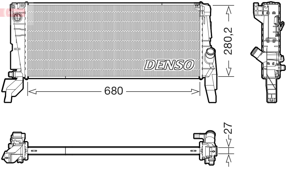 DENSO DRM05074 Kühler, Motorkühlung