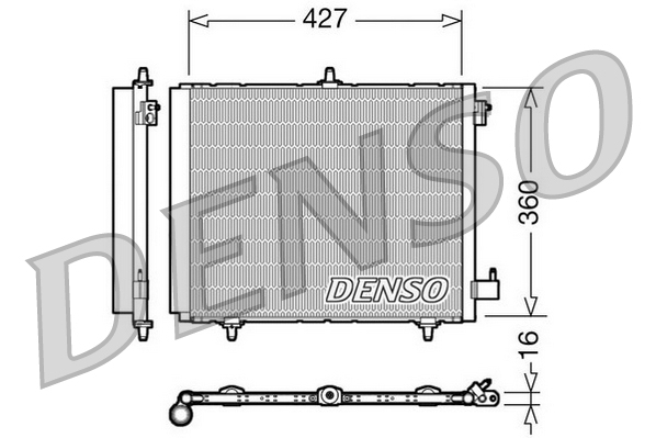 DENSO DCN21009 Kondensator, Klimaanlage