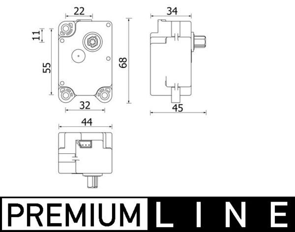 MAHLE AA 71 000P Stellelement, Mischklappe BEHR *** PREMIUM LINE ***