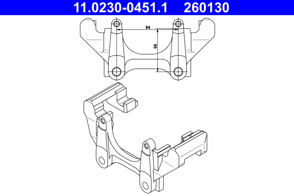 ATE 11.0230-0451.1 Halter, Bremssattel