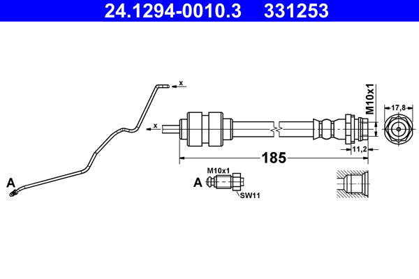 ATE 24.1294-0010.3 Bremsschlauch
