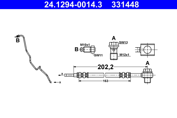 ATE 24.1294-0014.3 Bremsschlauch